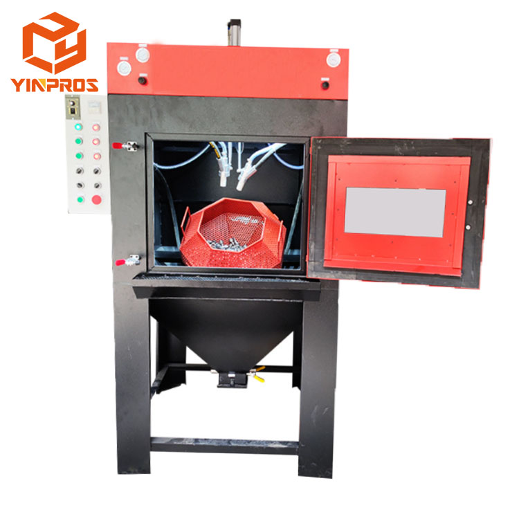 dustless tumble drum sand blasting machine for cleaning metal(图1)